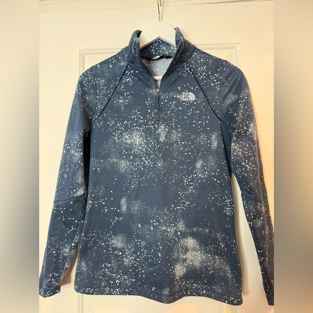 The North Face Navy Speckled Half-Zip Pullover
